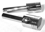 Door Lock Knobs Piston Style Chrome with Inside Threads 10-32 UP#70035-Pair