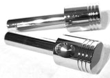 Door Lock Knobs Piston Style Chrome with Inside Threads 10-32 UP#70035-Pair