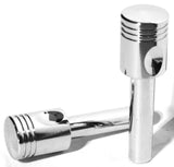 Door Lock Knobs Piston Style Chrome with Inside Threads 10-32 UP#70035-Pair