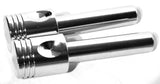 Door Lock Knobs Piston Style Chrome with Inside Threads 10-32 UP#70035-Pair