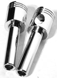 Door Lock Knobs Piston Style Chrome with Inside Threads 10-32 UP#70035-Pair