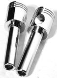 Door Lock Knobs Piston Style Chrome with Inside Threads 10-32 UP#70035-Pair