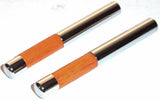Door Lock Knobs Screw-on for Pre 1995 Trucks Walnut & Chrome 1/4" UP#70039-Pair