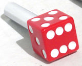 Door Lock Knobs Red Dice Screw on Inside Threaded 10-32 Plastic UP#70040