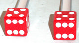 Door Lock Knobs Red Dice Screw on Inside Threaded 10-32 Plastic UP#70040