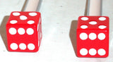 Door Lock Knobs Red Dice Screw on Inside Threaded 10-32 Plastic UP#70040