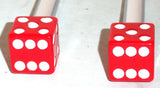 Door Lock Knobs Red Dice Screw on Inside Threaded 10-32 Plastic UP#70040