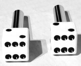 Door Lock Knobs White Dice Screw on Inside Threaded 10-32 Plastic UP#70041