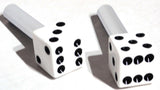 Door Lock Knobs White Dice Screw on Inside Threaded 10-32 Plastic UP#70041
