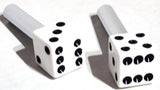Door Lock Knobs White Dice Screw on Inside Threaded 10-32 Plastic UP#70041