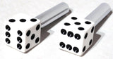 Door Lock Knobs White Dice Screw on Inside Threaded 10-32 Plastic UP#70041