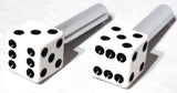 Door Lock Knobs White Dice Screw on Inside Threaded 10-32 Plastic UP#70041