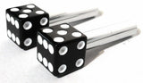 Door Lock Knobs Black Dice Screw on Inside Threaded 10-32 Plastic UP#70042