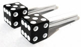 Door Lock Knobs Black Dice Screw on Inside Threaded 10-32 Plastic UP#70042