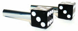 Door Lock Knobs Black Dice Screw on Inside Threaded 10-32 Plastic UP#70042