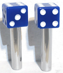 Door Lock Knobs Blue Dice Screw on Inside Threaded 10-32 Plastic UP#70043