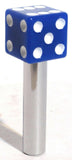 Door Lock Knobs Blue Dice Screw on Inside Threaded 10-32 Plastic UP#70043