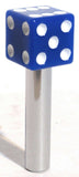 Door Lock Knobs Blue Dice Screw on Inside Threaded 10-32 Plastic UP#70043