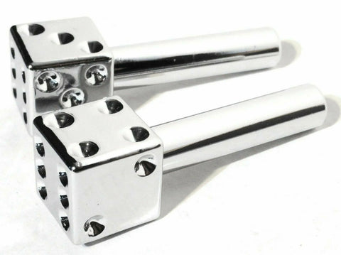 Door Lock Knobs Chrome Plastic Dice Screw on Inside Threaded 10-32 UP#70049