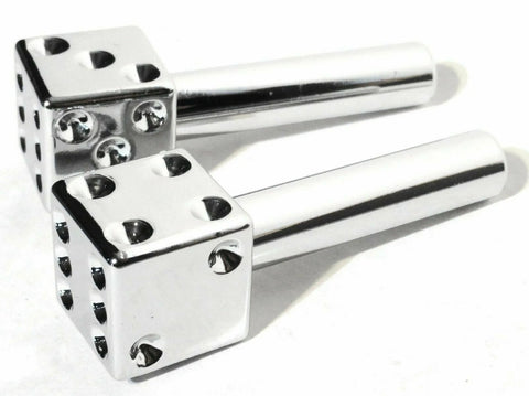 Door Lock Knobs Chrome Plastic Dice Screw on Inside Threaded 10-32 UP#70049
