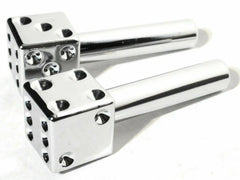 Door Lock Knobs Chrome Plastic Dice Screw on Inside Threaded 10-32 UP#70049