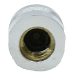 Tire Valve Stem Cap Standard Size Indent Top Chrome Aluminum UP#70055-1 Set of 4