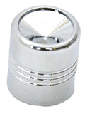 Tire Valve Stem Cap Standard Size Indent Top Chrome Aluminum UP#70055-1 Set of 4