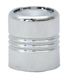 Tire Valve Stem Cap Standard Size Indent Top Chrome Aluminum UP#70055-1 Set of 4