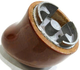 Fits Eaton Fuller 9/10 Speed Chrome Gearshift Knob & Cover Sloped Wood UP#70174