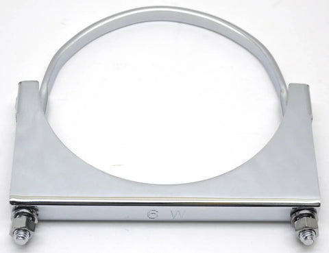 Exhaust Bracket U-bolt Style Muffler Clamp Chrome 6" I.D. GG#70490 Each