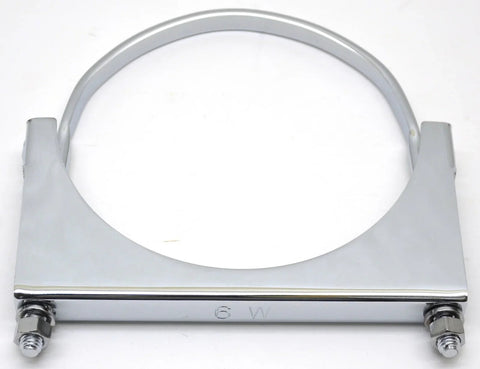 Exhaust Bracket U-bolt Style Muffler Clamp Chrome 6" I.D. GG#70490 Each