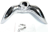 Bull Horn Hood Ornament Chrome 2 Stud 1-5/8" On Center Universal Truck UP72005