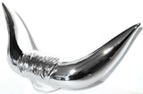 Bull Horn Hood Ornament Chrome 2 Stud 1-5/8" On Center Universal Truck UP72005