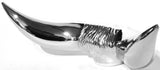 Bull Horn Hood Ornament Chrome 2 Stud 1-5/8" On Center Universal Truck UP72005