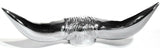 Bull Horn Hood Ornament Chrome 2 Stud 1-5/8" On Center Universal Truck UP72005
