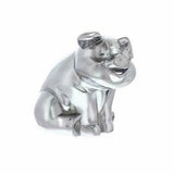 UP Hood Ornament Sitting Pig Chrome with Base Pad & 3 Studs 4 1/2" Tall #72046