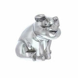 UP Hood Ornament Sitting Pig Chrome with Base Pad & 3 Studs 4 1/2" Tall #72046