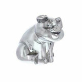 UP Hood Ornament Sitting Pig Chrome with Base Pad & 3 Studs 4 1/2" Tall #72046