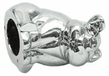UP Hood Ornament Sitting Pig Chrome with Base Pad & 3 Studs 4 1/2" Tall #72046