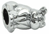 UP Hood Ornament Sitting Pig Chrome with Base Pad & 3 Studs 4 1/2" Tall #72046