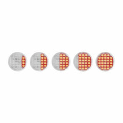 GG LED Smart Dynamic Sequence Stop Tail Turn 26 Red LED Red Lens 4" #74892 Each