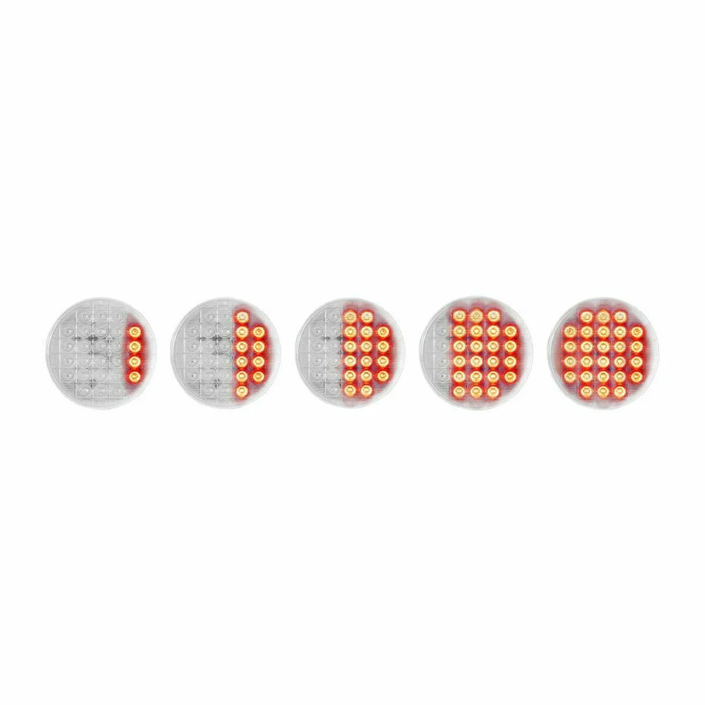 GG LED Smart Dynamic Sequence Stop Tail Turn 26 Red LED Red Lens 4" #74892 Each