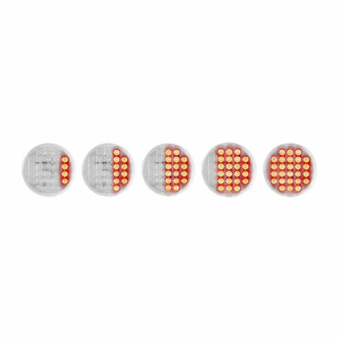 GG LED Smart Dynamic Sequence Stop Tail Turn 26 Red LED Red Lens 4" #74892 Each