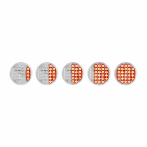 GG LED Smart Dynamic Sequence Stop Tail Turn 26 Red LED Red Lens 4" #74892 Each