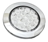 LED Light 4" Clear Lens 18 Red Led Stop Tail w/Twist & Lock Bezel GG#75873 Each