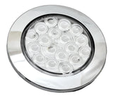 LED Light 4" Clear Lens 18 Red Led Stop Tail w/Twist & Lock Bezel GG#75873 Each