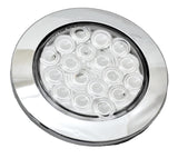 LED Light 4" Clear Lens 18 Red Led Stop Tail w/Twist & Lock Bezel GG#75873 Each
