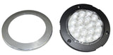 LED Light 4" Clear Lens 18 Red Led Stop Tail w/Twist & Lock Bezel GG#75873 Each