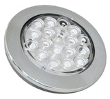 LED Light 4" Clear Lens 18 Red Led Stop Tail w/Twist & Lock Bezel GG#75873 Each
