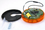 24 Amber Led Light 4” Pearl Amber Lens for Back of Cab 1156 Bulb Socket GG#76150